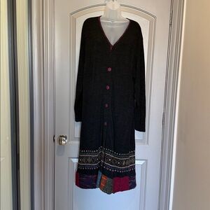 Long Cardigan Duster Black base.